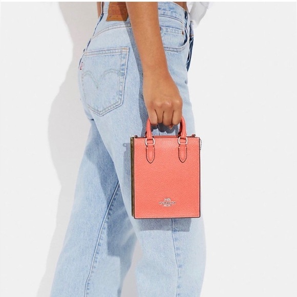 Coach North South Mini Tote With Signature Canvas - Picture 5 of 5